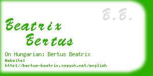 beatrix bertus business card